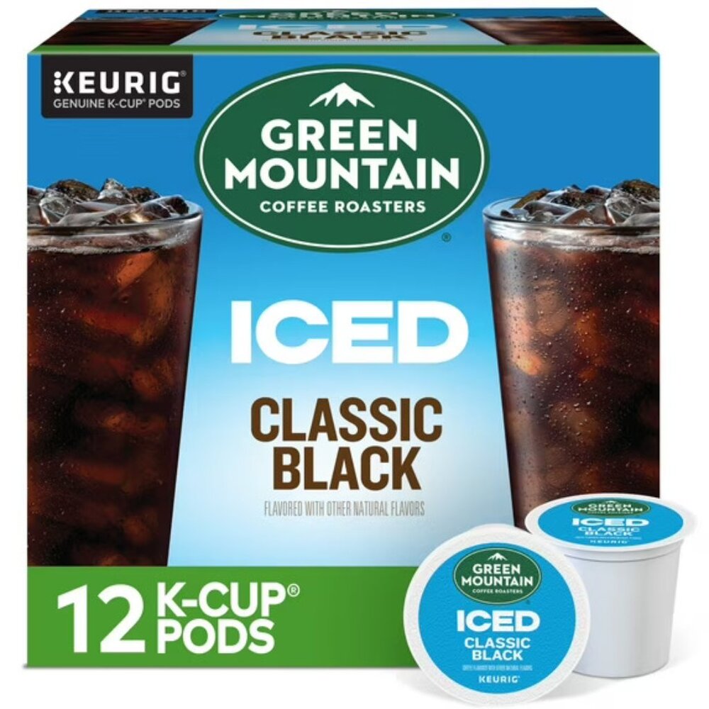 3 Pack Green Mountain Coffee Roasters Brew Over Ice Black, K-Cups, 36 Count
